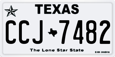 TX license plate CCJ7482