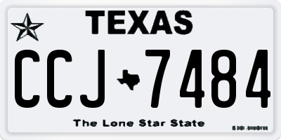 TX license plate CCJ7484