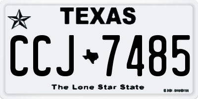 TX license plate CCJ7485