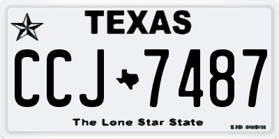 TX license plate CCJ7487