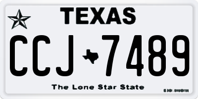TX license plate CCJ7489