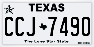TX license plate CCJ7490