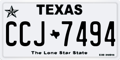 TX license plate CCJ7494