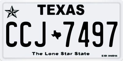 TX license plate CCJ7497