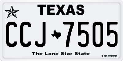 TX license plate CCJ7505