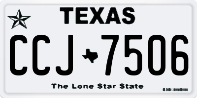 TX license plate CCJ7506