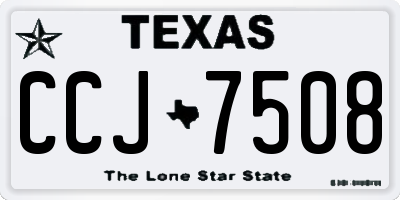 TX license plate CCJ7508