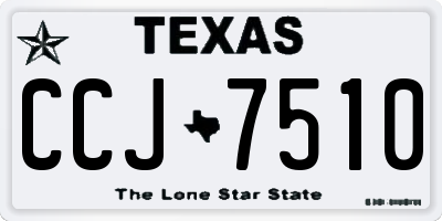 TX license plate CCJ7510