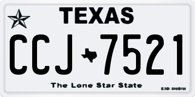 TX license plate CCJ7521