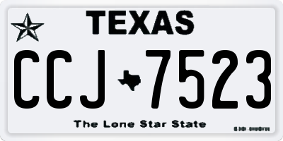 TX license plate CCJ7523