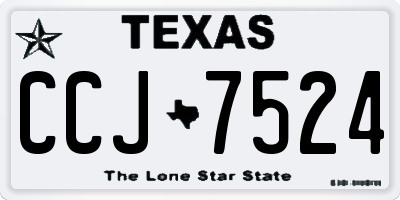 TX license plate CCJ7524