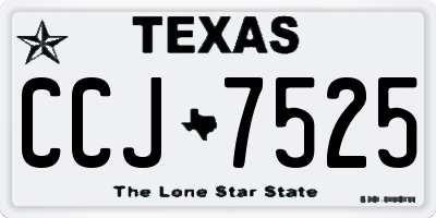 TX license plate CCJ7525