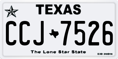 TX license plate CCJ7526