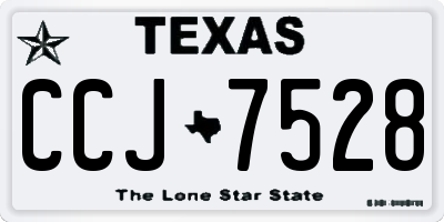 TX license plate CCJ7528