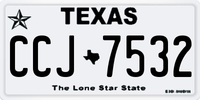 TX license plate CCJ7532