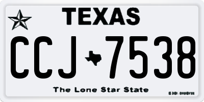 TX license plate CCJ7538