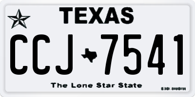TX license plate CCJ7541
