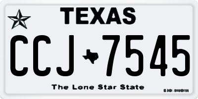 TX license plate CCJ7545