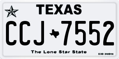 TX license plate CCJ7552