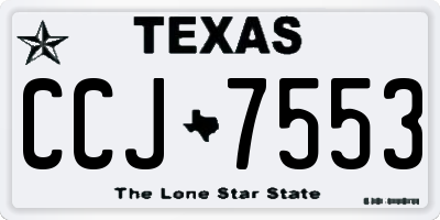 TX license plate CCJ7553