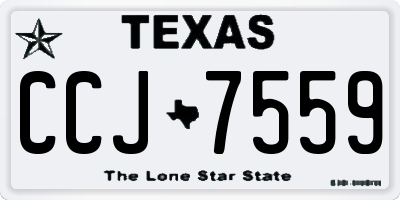 TX license plate CCJ7559