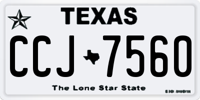 TX license plate CCJ7560