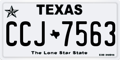 TX license plate CCJ7563
