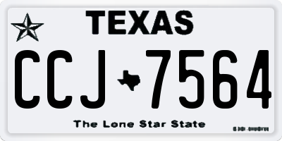 TX license plate CCJ7564