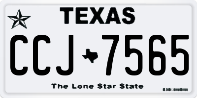 TX license plate CCJ7565
