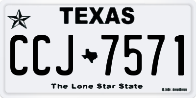 TX license plate CCJ7571