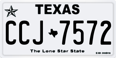 TX license plate CCJ7572