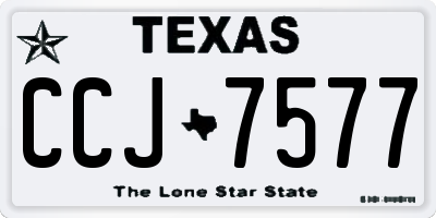 TX license plate CCJ7577