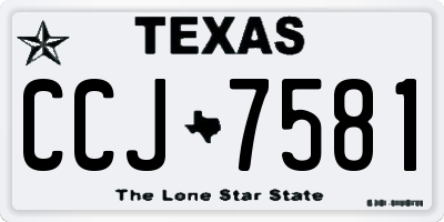 TX license plate CCJ7581