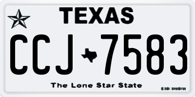 TX license plate CCJ7583