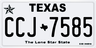 TX license plate CCJ7585