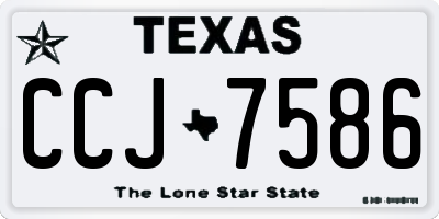 TX license plate CCJ7586