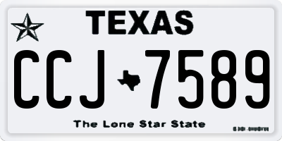 TX license plate CCJ7589