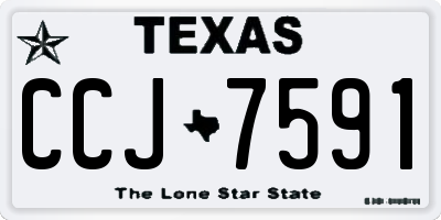 TX license plate CCJ7591