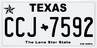 TX license plate CCJ7592