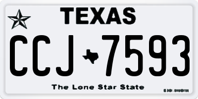 TX license plate CCJ7593