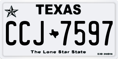 TX license plate CCJ7597