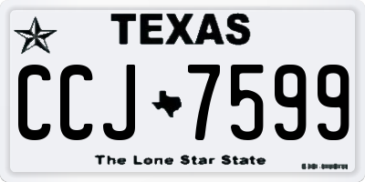 TX license plate CCJ7599