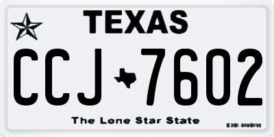 TX license plate CCJ7602