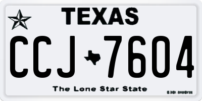 TX license plate CCJ7604