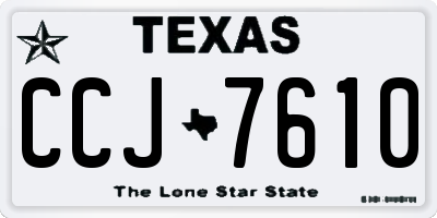 TX license plate CCJ7610
