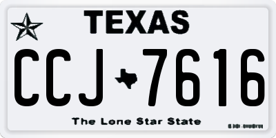 TX license plate CCJ7616