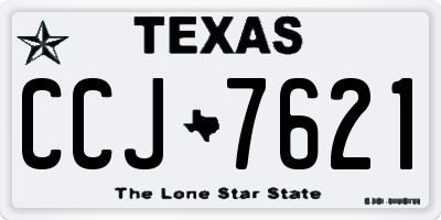 TX license plate CCJ7621