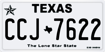 TX license plate CCJ7622