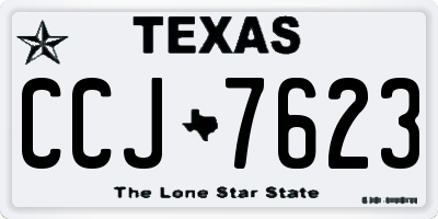 TX license plate CCJ7623