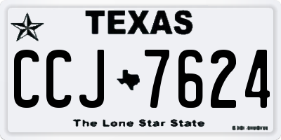 TX license plate CCJ7624